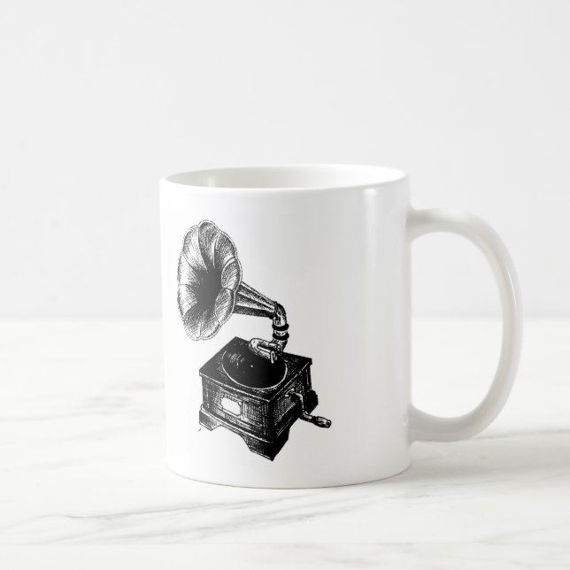 Vintage Grammofon Kaffemugg (Höger)