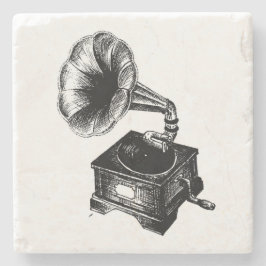 Vintage Grammofon Underlägg Sten
