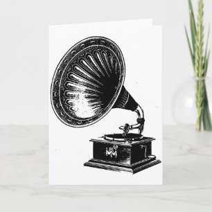 Vintage Gramofon Kort