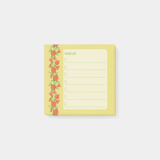 Vintage Granatäpple Botanisk Rand Att Göra-Lista Post-it Block