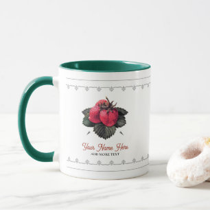 Vintage Grand Berries Jordgubbar Lägg till ditt na Mugg