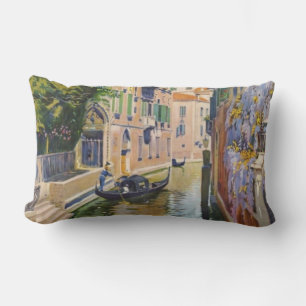 Vintage Grand Canal Gondolas Venice Italien Travel Lumbarkudde