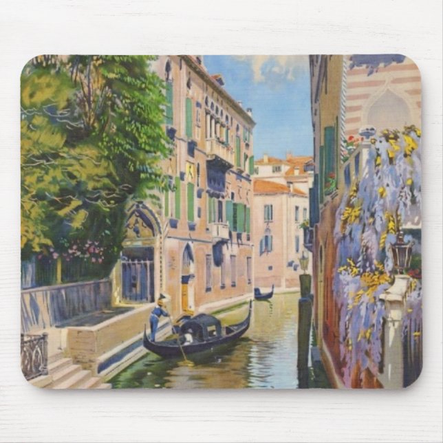 Vintage Grand Canal Gondolas Venice Italien Travel Musmatta (Framsidan)