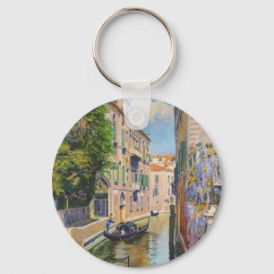 Vintage Grand Canal Gondolas Venice Italien Travel Nyckelring