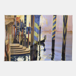 Vintage Grand Canal Venice Italien Travel Kökshandduk