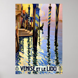 Vintage Grand Canal Venice Italien Travel Poster