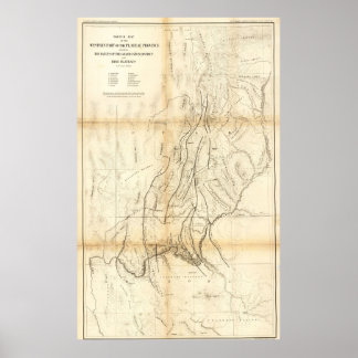 Vintage Grand Canon-karta 1883 Poster