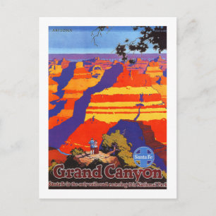 Vintage Grand Canyon Arizona Travel Vykort