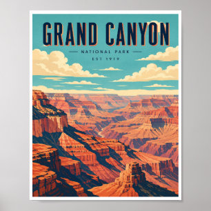 Vintage Grand Canyon National Park Resa Poster