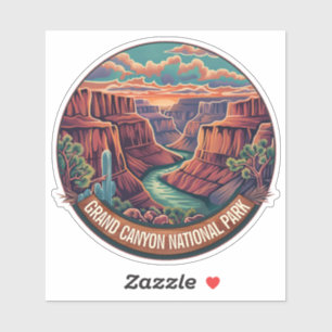 Vintage Grand Canyon nationalpark Arizona Klistermärken