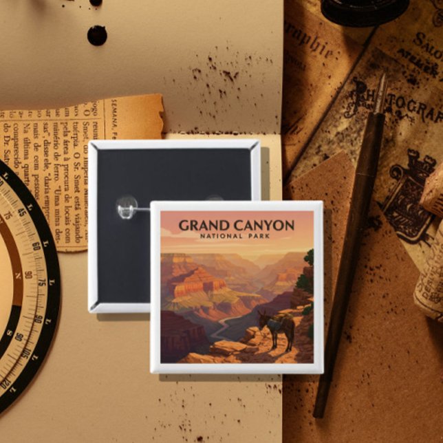 Vintage Grand Canyon nationalpark Knapp (Skapare uppladdad)