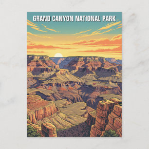 Vintage Grand Canyon nationalpark Vykort