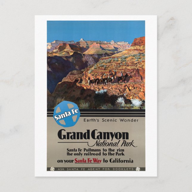 Vintage Grand Canyon Resa Vykort (Framsida)
