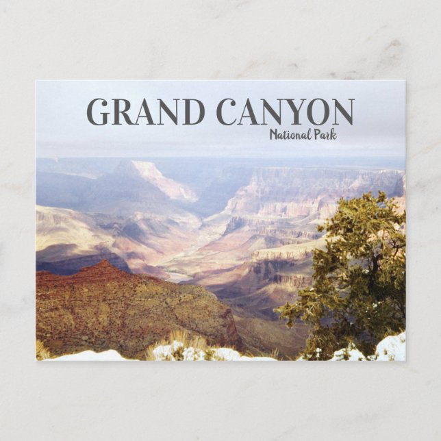 Vintage Grand Canyon Retro Reseskildring Öken Vykort (Framsida)