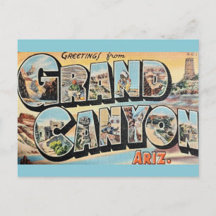 Vintage Grand Canyon välkomst vykort
