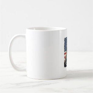 Vintage Grand Danois Patriotisk Flagga Vektor Desi Kaffemugg