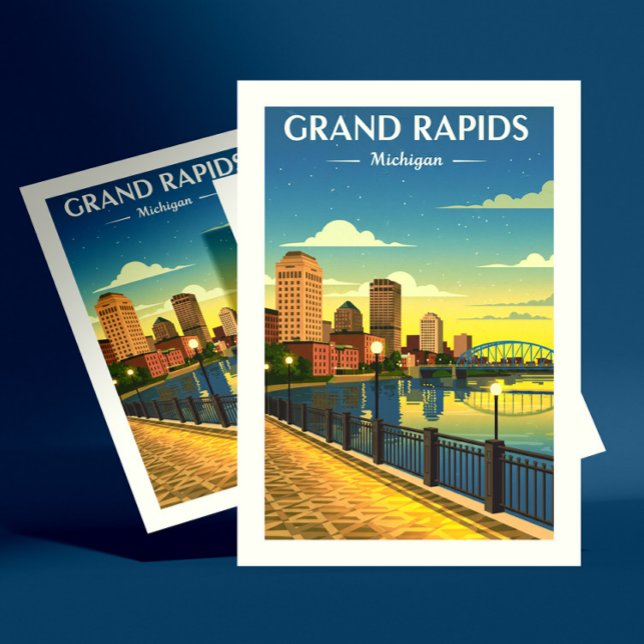 Vintage Grand Rapids Michigan Vykort (Skapare uppladdad)