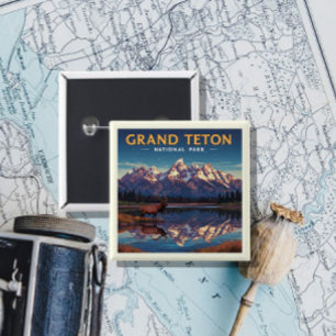 Vintage Grand Teton nationalpark Knapp
