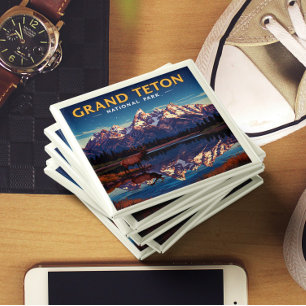 Vintage Grand Teton nationalpark Magnet