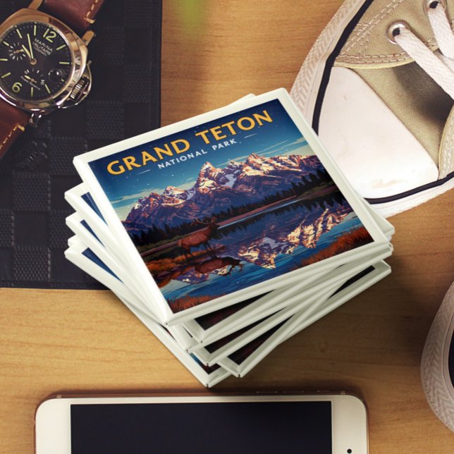 Vintage Grand Teton nationalpark Magnet (Skapare uppladdad)