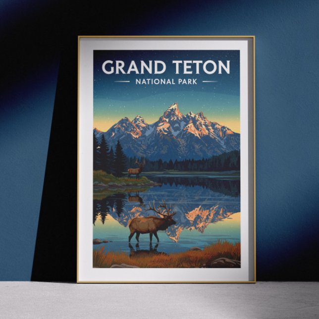 Vintage Grand Teton nationalpark Poster (Skapare uppladdad)