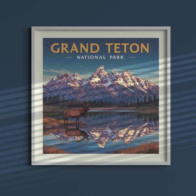 Vintage Grand Teton nationalpark Poster (Skapare uppladdad)