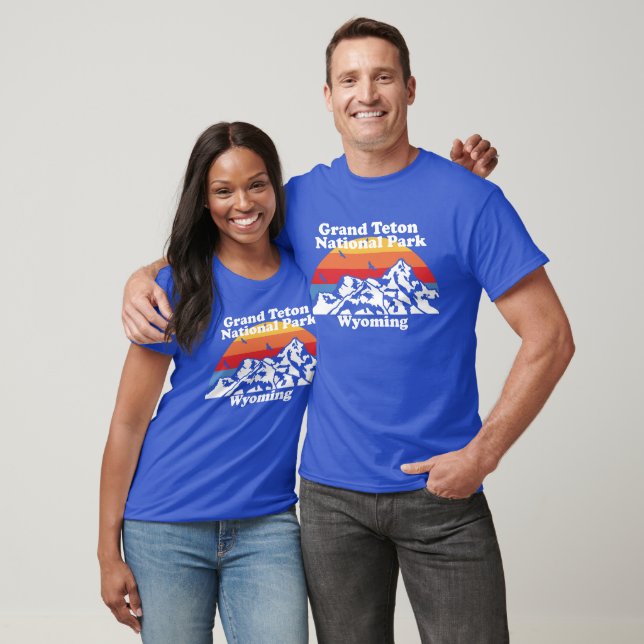 Vintage Grand Teton nationalpark T Shirt (Unisex)