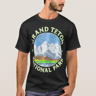 Vintage Grand Teton nationalpark Wy Mountain Hiki T Shirt