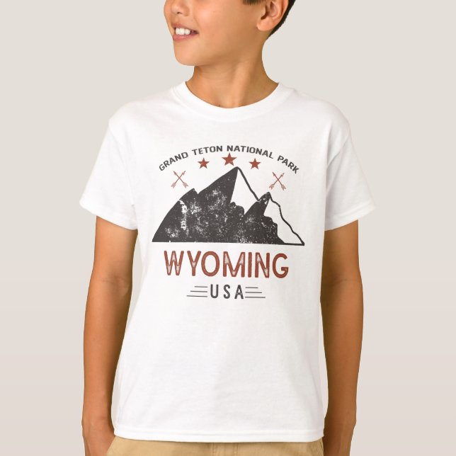 Vintage Grand Teton nationalpark Wyoming T Shirt (Framsida)