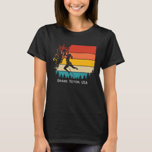 Vintage Grand Teton USA Sten klättringsblogg M T Shirt