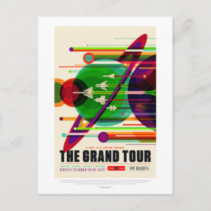 Vintage Grand Tour Solar System Travel Vykort