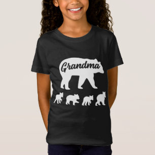 Vintage Grandma Bear 4 Unge Mors dag T Shirt