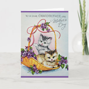 Vintage Grandmor Mors dag Card Kort