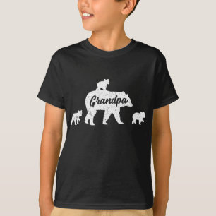 Vintage Grandpa Bear 3 Unge T Shirt