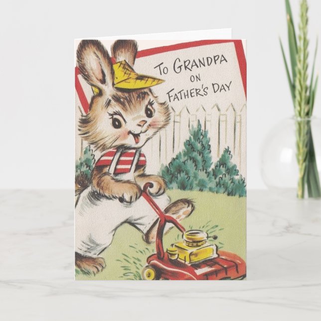 Vintage Grandpa Fars dag Greeting Card Kort (Framsida)
