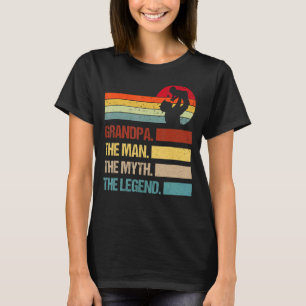 Vintage Grandpa Man Myth Legend Family Matching Fa T Shirt
