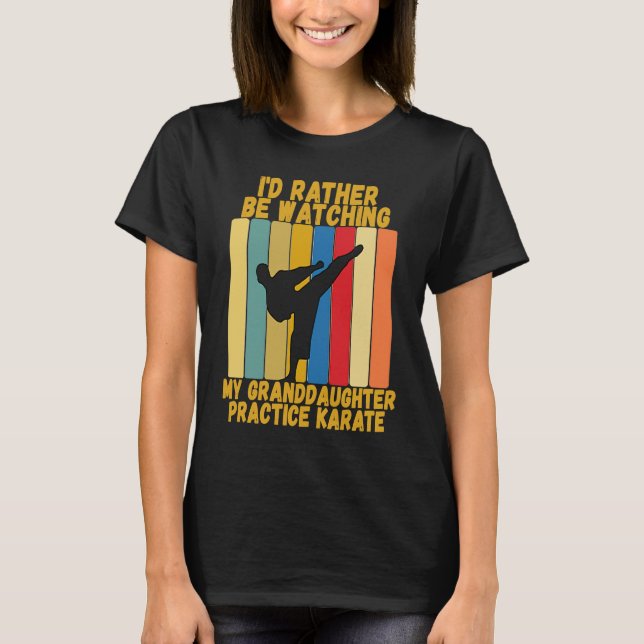 Vintage Grandparents Rather Watch Granddaughter Ka T Shirt (Framsida)