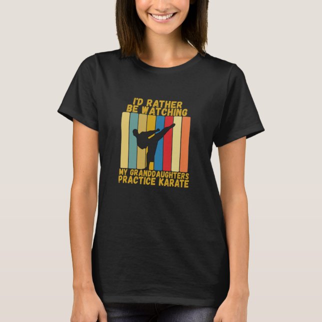Vintage Grandparents Rather Watch Granddaughters K T Shirt (Framsida)