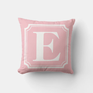 Vintage Gräns   Monogram för  Rosa Personlig Kudde
