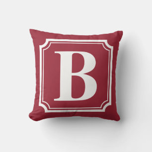 Vintage Gräns Red Personlig Monogram Pillow Kudde