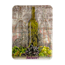 Vintage Grape Digital Art Magnet