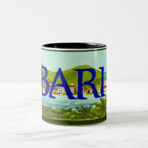 Vintage Grape-etikett för Bari Italien Mugg