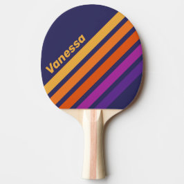 Vintage Grape Rainbow Vinklad Rand med Namn Pingisracket