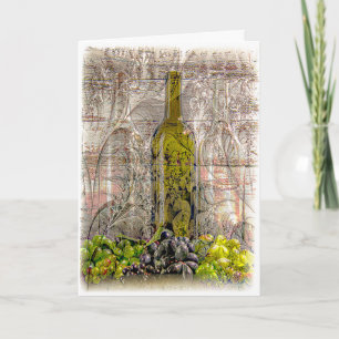 Vintage Graph Digital Art Greeting Card Kort