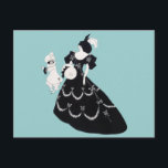 Vintage Graphic Bold Aubrey Beardsley Woman Man Vykort<br><div class="desc">Denna bild ingick ursprungligen i en 1920-annons för Geravdels Pastilles av Aubrey Beardsley.  Den här fantastiska bilden är en MUST för alla älskare i grafiskt fetstilt konst!</div>
