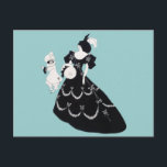 Vintage Graphic Bold Aubrey Beardsley Woman Man Vykort<br><div class="desc">Denna bild ingick ursprungligen i en 1920-annons för Geravdels Pastilles av Aubrey Beardsley. Den här fantastiska bilden är en MUST för alla älskare i grafiskt fetstilt konst!</div>