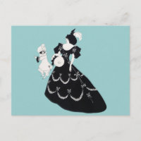 Vintage Graphic Bold Aubrey Beardsley Woman Man