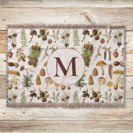 Vintage Gräs skogsträtt Mönster Filt