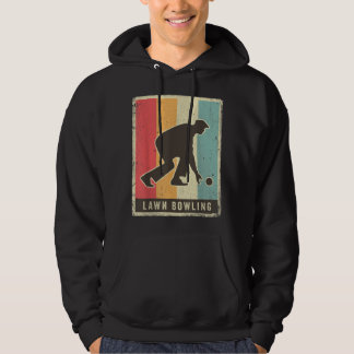 Vintage Gräsmatta Bowling Sport Retro Poster 1426 Hoodie