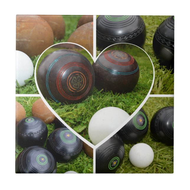 Vintage Gräsmatta Bowls Collection Kakelplatta (Framsidan)